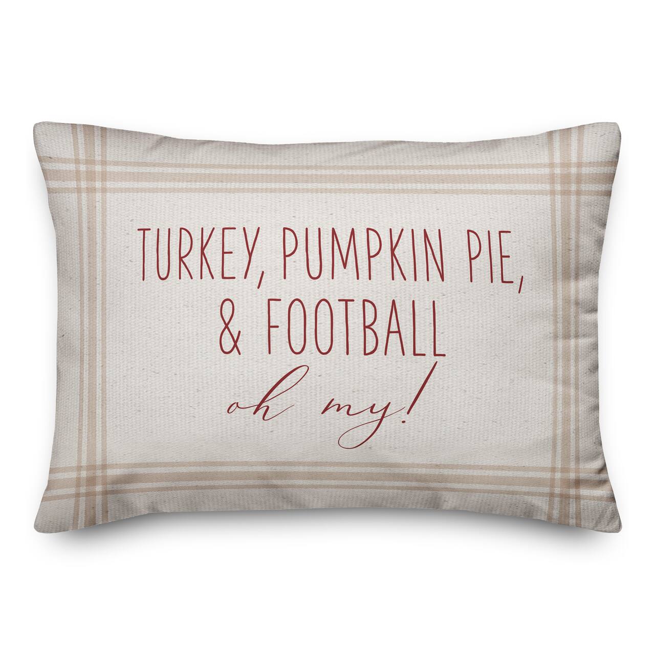 Turkey Pumpkin Pie And Football Throw Pillow